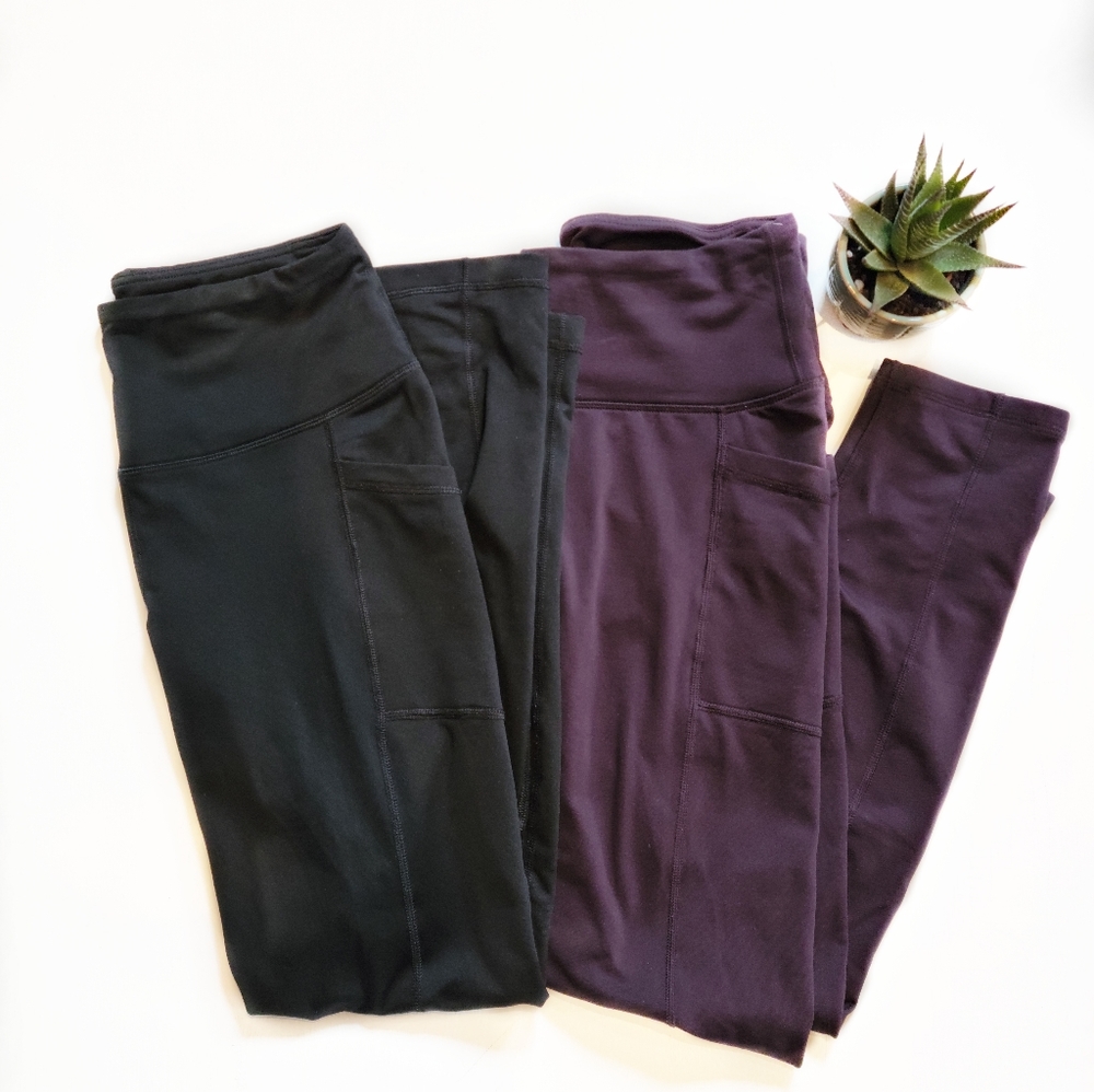 2 pairs of fleece lined leggings
